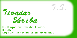 tivadar skriba business card